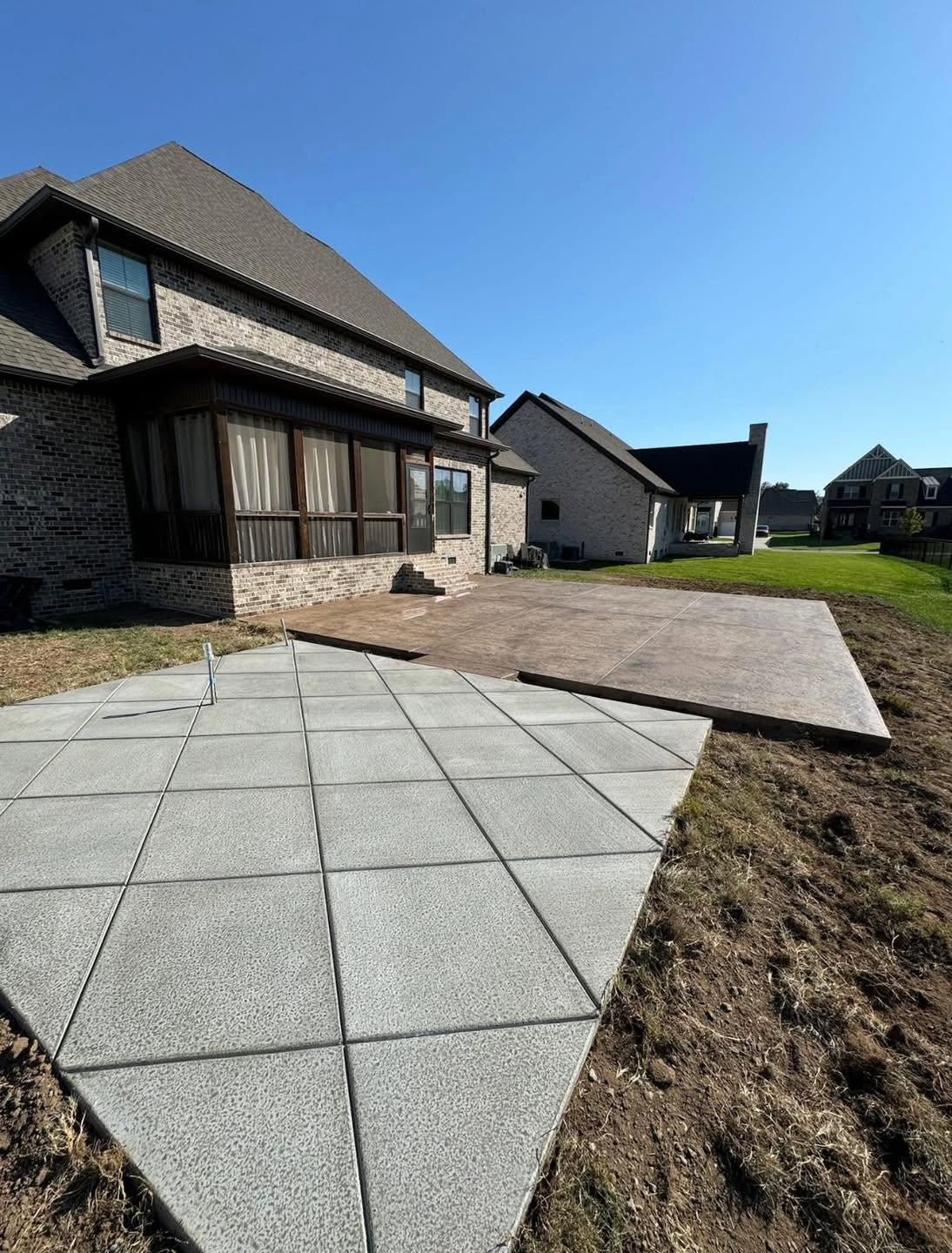 Patio Pour & Stamp Work